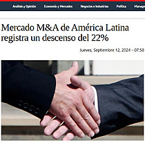 Mercado M&A de Amrica Latina registra un descenso del 22%